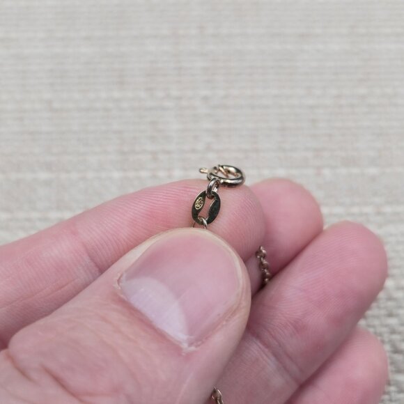 17.5 Inch Gold Over Sterling Silver KDS Initials Chain Necklace A6276 - Picture 4 of 7